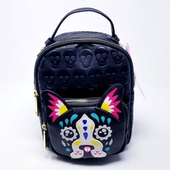 Betset Johnson Bags Betsey Johnson Kitsch Mini Backpack Sugar Skull
